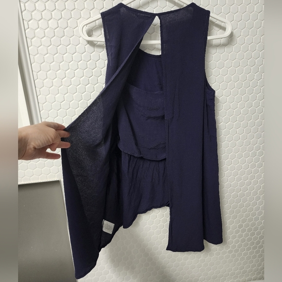 Pink Stitch Open Back Layered Top - Picture 4 of 6